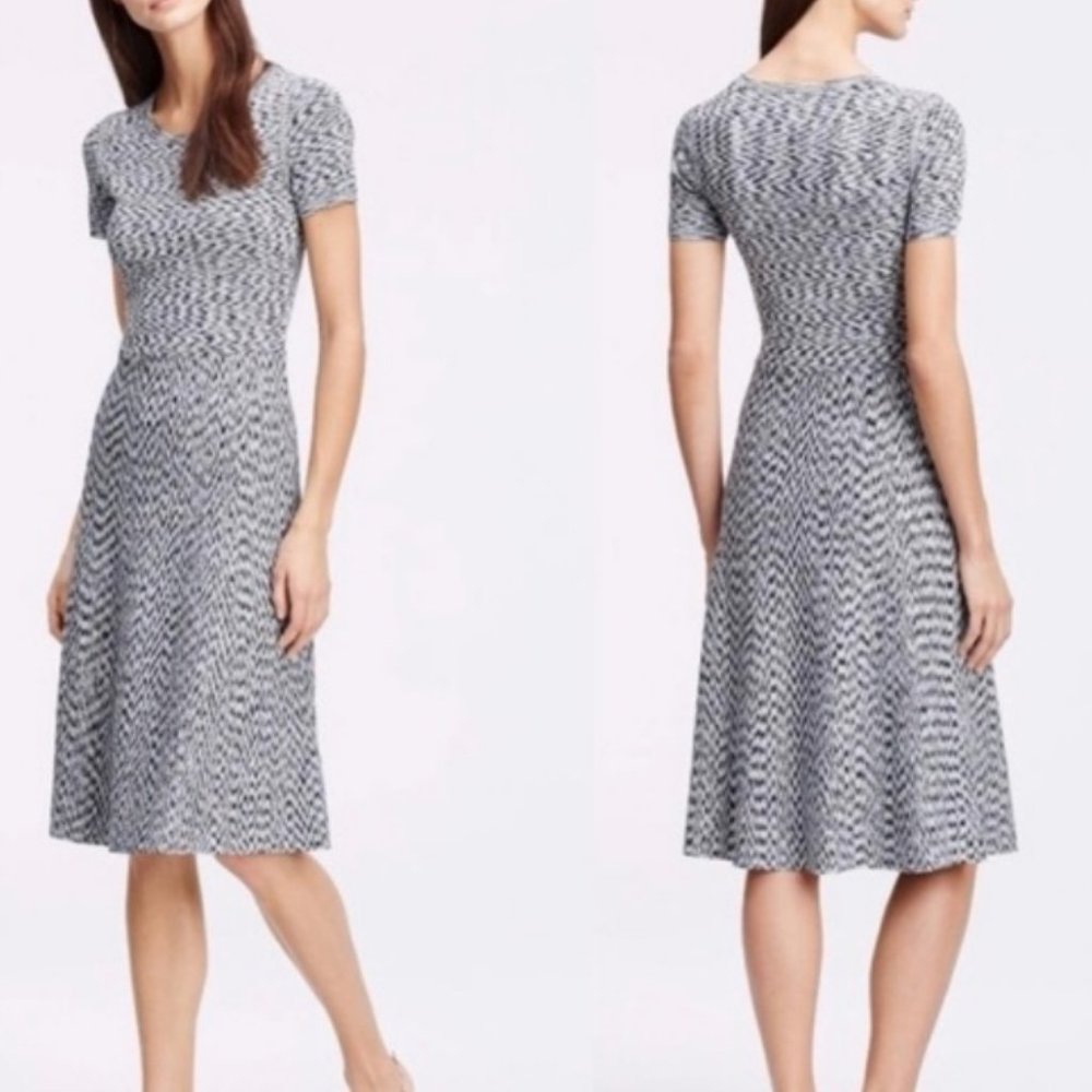 Ann Taylor Knit Spacedye Stretch Midi Dress (NWT)